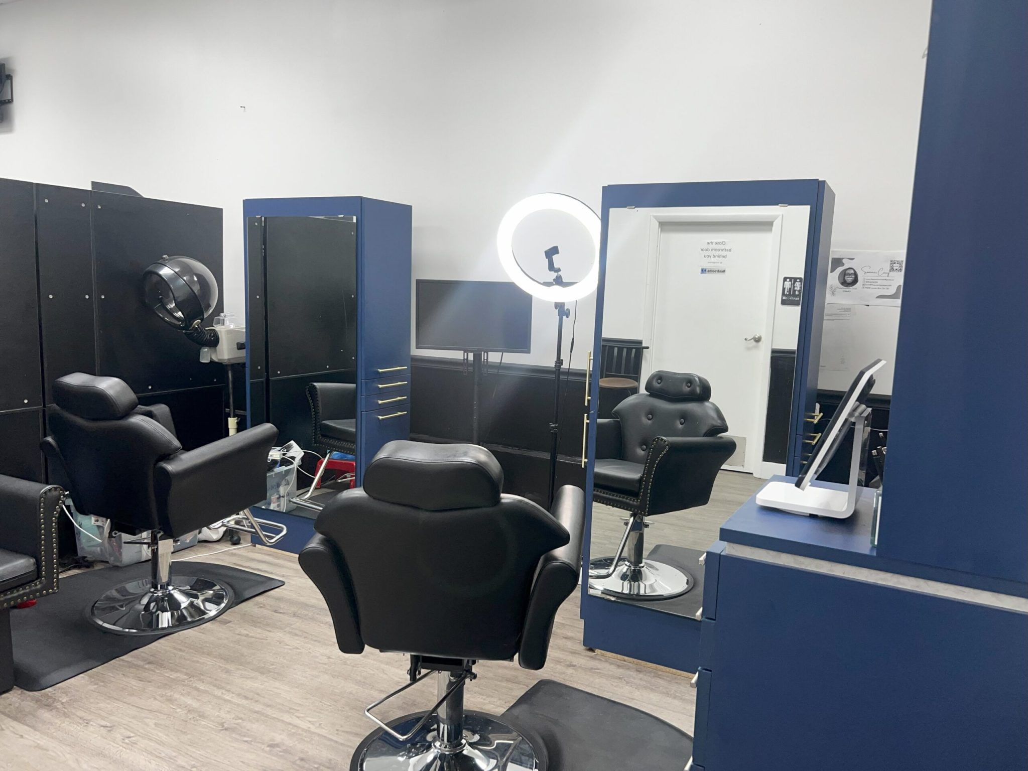 Pictured: Designs by Sommer's salon, including new furniture and technology purchased with Open for Business funding