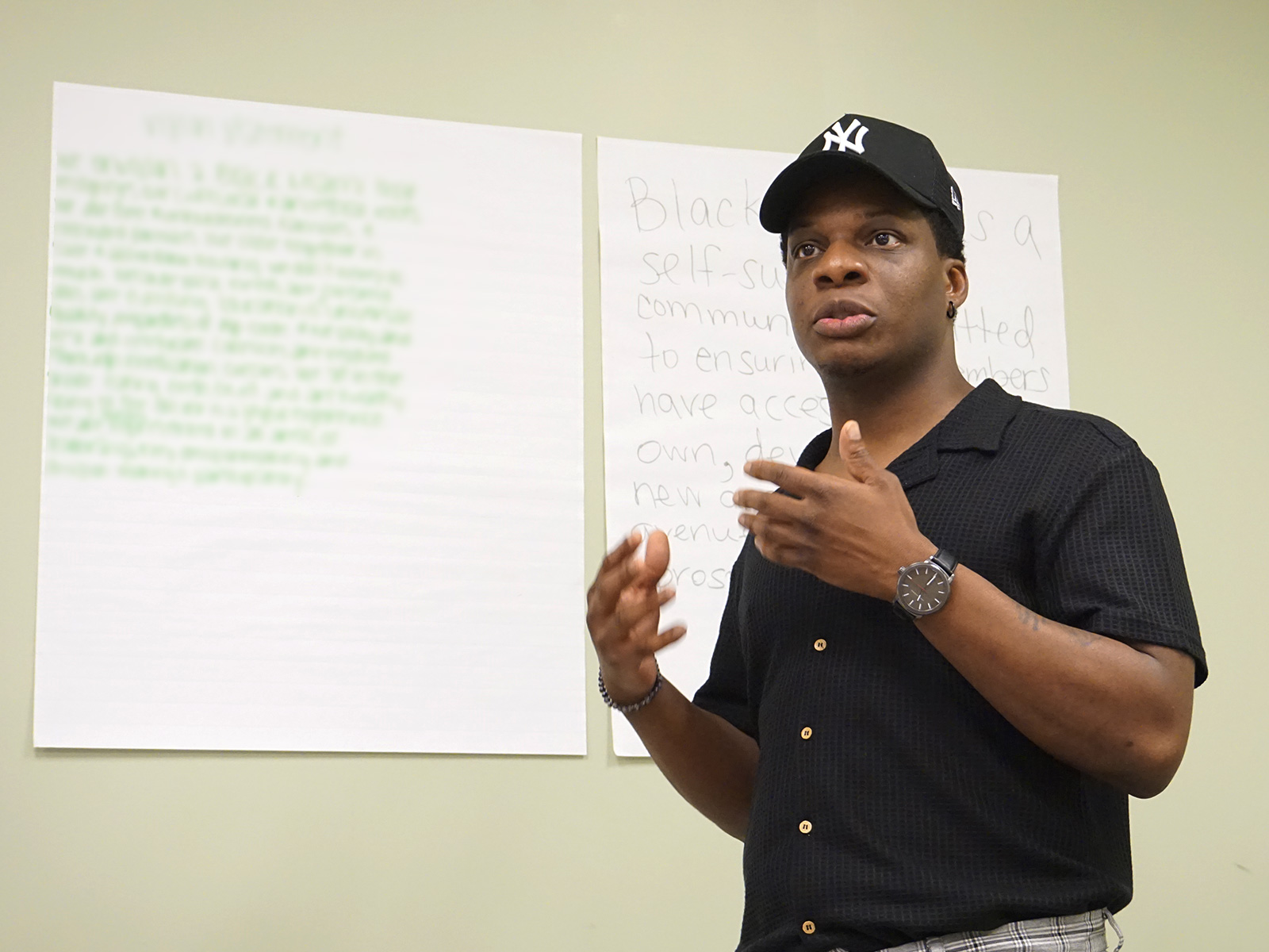 Local leader presenting information | Developing leaders