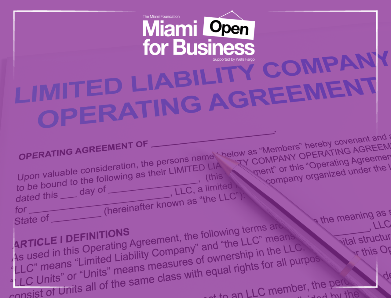 Limited Liability Company Operating Agreement